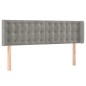 vidaXL Cabecero con LED de terciopelo gris claro 147x16x78/88 cm vidaXL Cabecero con LED de terciopelo gris claro 147x16x78/88 cm