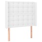 vidaXL Cabecero con LED cuero sintético blanco 83x16x118/128 cm vidaXL Cabecero con LED cuero sintético blanco 83x16x118/128 cm