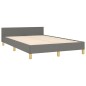 vidaXL Estructura de cama con cabecero de tela gris oscuro 120x200 cm vidaXL Estructura de cama con cabecero de tela gris oscuro 120x200 cm