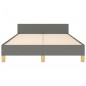vidaXL Estructura de cama con cabecero de tela gris oscuro 120x200 cm vidaXL Estructura de cama con cabecero de tela gris oscuro 120x200 cm