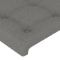 vidaXL Estructura de cama con cabecero de tela gris oscuro 100x200 cm