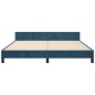 vidaXL Estructura cama con cabecero terciopelo azul oscuro 180x200 cm