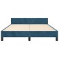 vidaXL Estructura cama con cabecero terciopelo azul oscuro 140x190 cm vidaXL Estructura cama con cabecero terciopelo azul oscuro 140x190 cm