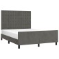 vidaXL Estructura cama con cabecero terciopelo gris oscuro 140x200 cm vidaXL Estructura cama con cabecero terciopelo gris oscuro 140x200 cm
