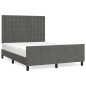 vidaXL Estructura cama con cabecero terciopelo gris oscuro 140x200 cm vidaXL Estructura cama con cabecero terciopelo gris oscuro 140x200 cm