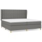 vidaXL Cama box spring con colchón tela gris oscuro 200x200 cm vidaXL Cama box spring con colchón tela gris oscuro 200x200 cm