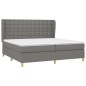 vidaXL Cama box spring con colchón tela gris oscuro 200x200 cm vidaXL Cama box spring con colchón tela gris oscuro 200x200 cm