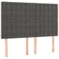 vidaXL Cama box spring con colchón terciopelo gris oscuro 140x190 cm vidaXL Cama box spring con colchón terciopelo gris oscuro 140x190 cm
