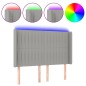 vidaXL Cabecero con LED de tela gris claro 147x16x118/128 cm vidaXL Cabecero con LED de tela gris claro 147x16x118/128 cm