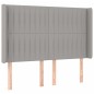 vidaXL Cabecero con LED de tela gris claro 147x16x118/128 cm vidaXL Cabecero con LED de tela gris claro 147x16x118/128 cm