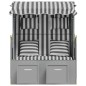 vidaXL Silla Strandkorb con cojines ratán sintético madera gris blanco vidaXL Silla Strandkorb con cojines ratán sintético madera gris blanco