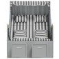 vidaXL Silla Strandkorb con cojines ratán sintético madera gris blanco vidaXL Silla Strandkorb con cojines ratán sintético madera gris blanco