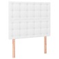 vidaXL Cama box spring con colchón cuero sintético blanco 80x200 cm vidaXL Cama box spring con colchón cuero sintético blanco 80x200 cm