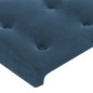 vidaXL Cama box spring colchón y LED terciopelo azul oscuro 100x200 cm vidaXL Cama box spring colchón y LED terciopelo azul oscuro 100x200 cm