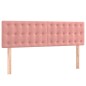 vidaXL Cama box spring colchón y LED terciopelo rosa 140x200 cm vidaXL Cama box spring colchón y LED terciopelo rosa 140x200 cm