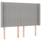 vidaXL Cama box spring colchón y luces LED tela gris claro 140x190 cm vidaXL Cama box spring colchón y luces LED tela gris claro 140x190 cm