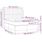vidaXL Cama box spring colchón y luces LED tela gris claro 140x190 cm vidaXL Cama box spring colchón y luces LED tela gris claro 140x190 cm