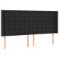 vidaXL Cama box spring colchón y LED cuero sintético negro 160x200 cm vidaXL Cama box spring colchón y LED cuero sintético negro 160x200 cm