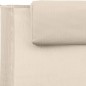 vidaXL Tumbona con almohada acero y textilene crema