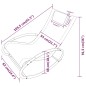 vidaXL Tumbona con almohada acero y textilene crema