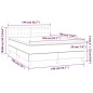 vidaXL Cama box spring con colchón terciopelo azul oscuro 140x190 cm