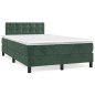 vidaXL Cama box spring con colchón terciopelo verde oscuro 120x200 cm vidaXL Cama box spring con colchón terciopelo verde oscuro 120x200 cm