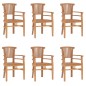 vidaXL Juego de comedor de jardín 7 piezas madera maciza de teca vidaXL Juego de comedor de jardín 7 piezas madera maciza de teca