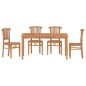 vidaXL Juego de comedor para jardín 5 piezas madera maciza de teca vidaXL Juego de comedor para jardín 5 piezas madera maciza de teca