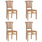 vidaXL Juego de comedor para jardín 5 piezas madera maciza de teca vidaXL Juego de comedor para jardín 5 piezas madera maciza de teca