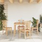 vidaXL Juego de comedor para jardín 5 piezas madera maciza de teca vidaXL Juego de comedor para jardín 5 piezas madera maciza de teca