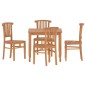 vidaXL Juego de comedor para jardín 5 piezas madera maciza de teca vidaXL Juego de comedor para jardín 5 piezas madera maciza de teca