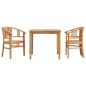 vidaXL Juego de comedor para jardín 3 pzas madera maciza de teca vidaXL Juego de comedor para jardín 3 pzas madera maciza de teca
