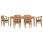 vidaXL Juego de comedor de jardín 7 piezas madera maciza de teca vidaXL Juego de comedor de jardín 7 piezas madera maciza de teca