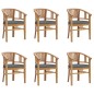 vidaXL Juego de comedor de jardín 7 piezas madera maciza de teca vidaXL Juego de comedor de jardín 7 piezas madera maciza de teca