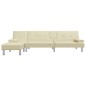 vidaXL Sofá cama forma de L cuero sintético color crema 255x140x70 cm vidaXL Sofá cama forma de L cuero sintético color crema 255x140x70 cm