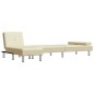 vidaXL Sofá cama forma de L cuero sintético color crema 255x140x70 cm vidaXL Sofá cama forma de L cuero sintético color crema 255x140x70 cm
