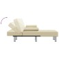 vidaXL Sofá cama forma de L cuero sintético color crema 255x140x70 cm vidaXL Sofá cama forma de L cuero sintético color crema 255x140x70 cm