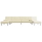 vidaXL Sofá cama forma de L cuero sintético color crema 255x140x70 cm vidaXL Sofá cama forma de L cuero sintético color crema 255x140x70 cm