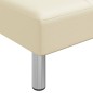 vidaXL Sofá cama forma de L cuero sintético color crema 255x140x70 cm vidaXL Sofá cama forma de L cuero sintético color crema 255x140x70 cm