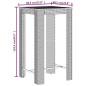 vidaXL Mesa bar y taburetes jardín 3 pzas madera acacia ratán PE negro vidaXL Mesa bar y taburetes jardín 3 pzas madera acacia ratán PE negro