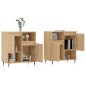 vidaXL Aparadores 2 piezas madera contrachapada color roble sonoma vidaXL Aparadores 2 piezas madera contrachapada color roble sonoma