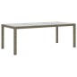 vidaXL Mesa jardín vidrio templado ratán sintético gris 190x90x75 cm vidaXL Mesa jardín vidrio templado ratán sintético gris 190x90x75 cm