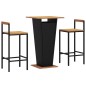 vidaXL Mesa bar y taburetes jardín 3 pzas madera acacia ratán PE negro vidaXL Mesa bar y taburetes jardín 3 pzas madera acacia ratán PE negro