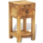 vidaXL Mesita de noche con 1 cajón de macera maciza de mango vidaXL Mesita de noche con 1 cajón de macera maciza de mango