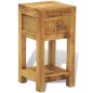 vidaXL Mesita de noche con 1 cajón de macera maciza de mango vidaXL Mesita de noche con 1 cajón de macera maciza de mango