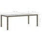 vidaXL Mesa jardín vidrio templado ratán sintético gris 190x90x75 cm vidaXL Mesa jardín vidrio templado ratán sintético gris 190x90x75 cm