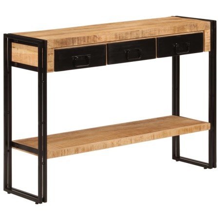 vidaXL Mesa consola madera maciza de mango 110x30x76 cm