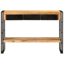vidaXL Mesa consola madera maciza de mango 110x30x76 cm