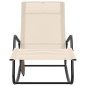 vidaXL Tumbona de acero y tela textilene crema vidaXL Tumbona de acero y tela textilene crema