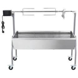 Parrilla De Barbacoa Con Asador Y Motor Eléctrico
